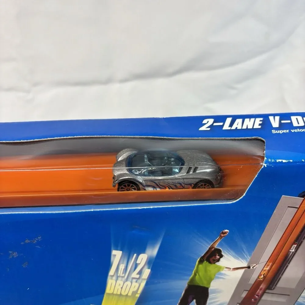 Hot Wheels V-Drop Super Velocity Track Set 7' Drop P2847 2007 Sealed